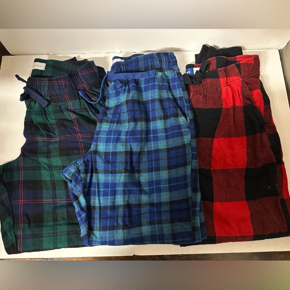 Old Navy Other - 3 Old Navy Mens Plaid Sweatpants/Joggers/ Pjs Size Small